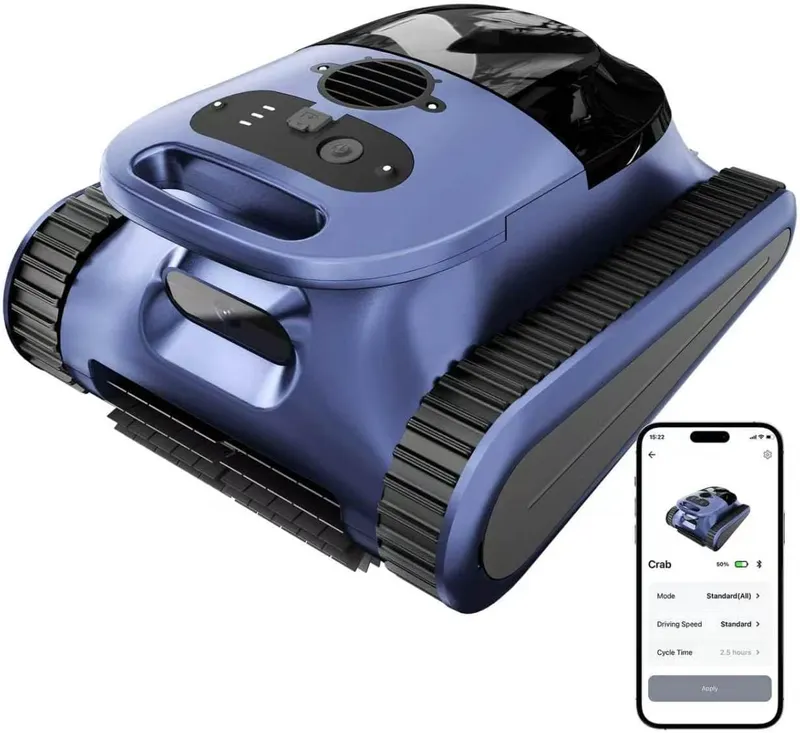 Lodoba Automatic Robotic Pool Vacuum for Inground & Above Ground Pools, Blue
